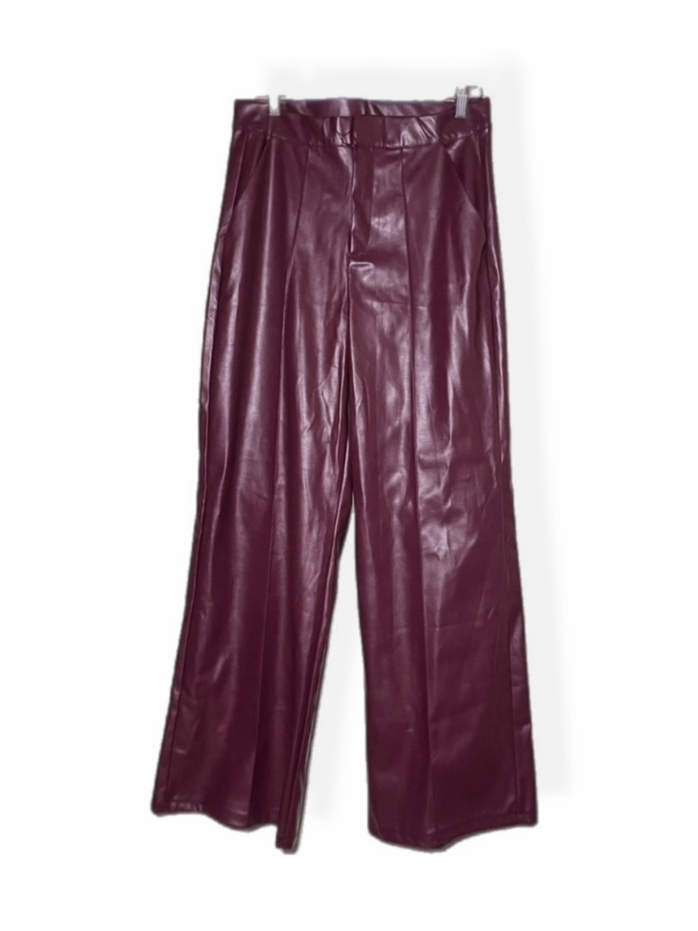 Wide Leg Faux Leather Pants